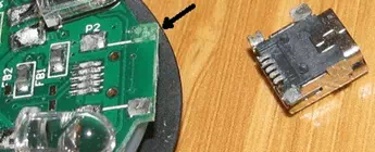 Ripped out USB port